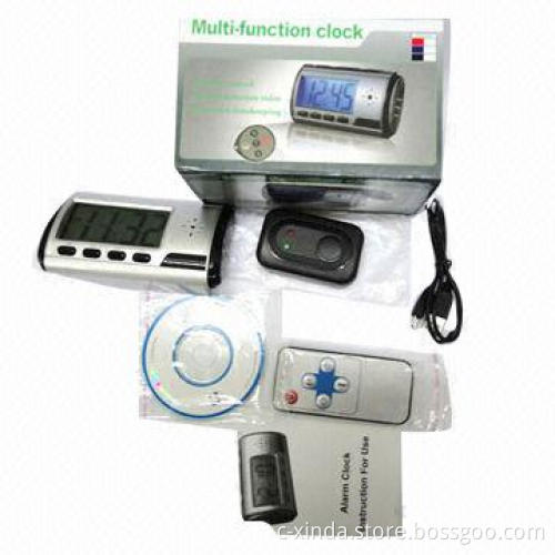 Hidden Camera Clock with 1.3MP High-resolution, Supports PC Camera and Chatting Function